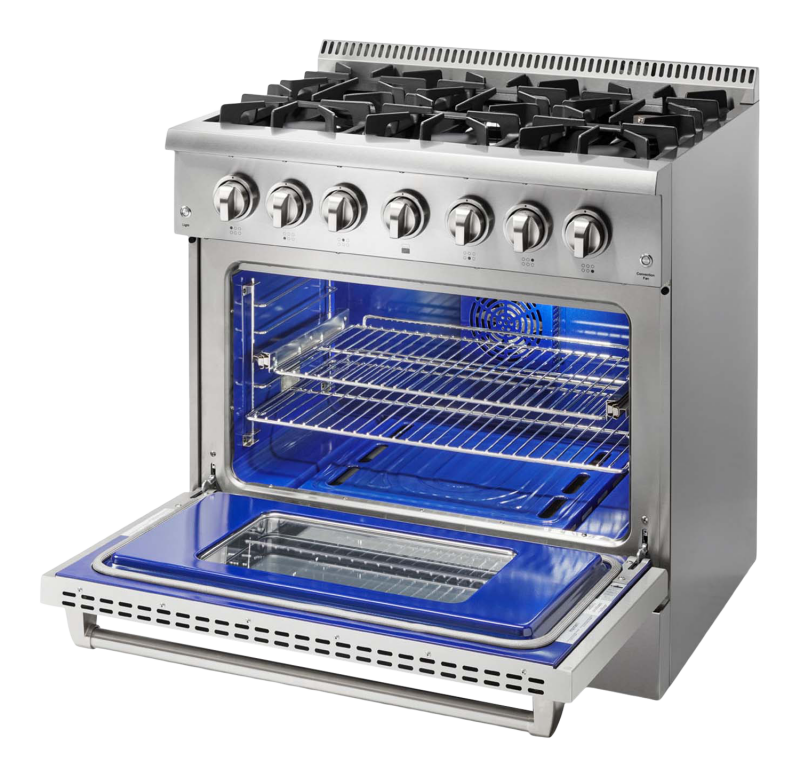 36-inch Professional Dual Fuel Liquid Propane Range HRD3606ULP