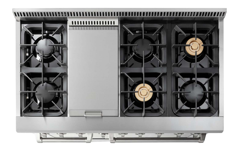 48 Inch Professional Dual Fuel Range In Stainless Steel view 4