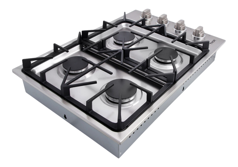 30 Inch Professional Drop-in Gas Cooktop In Stainless Steel Thor Kitchen TGC3001