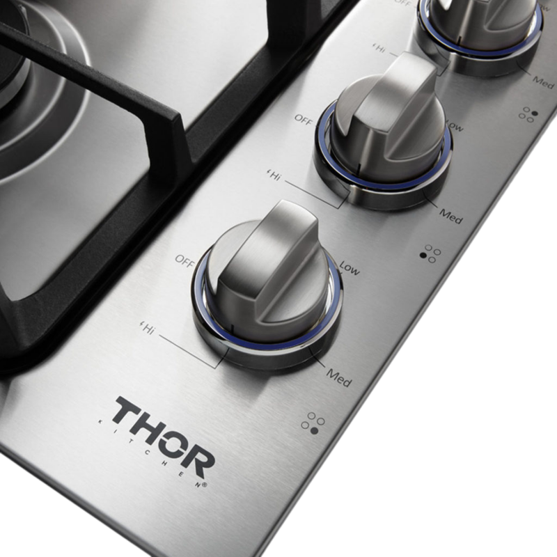 30 Inch Professional Drop-in Gas Cooktop In Stainless Steel Thor Kitchen TGC3001