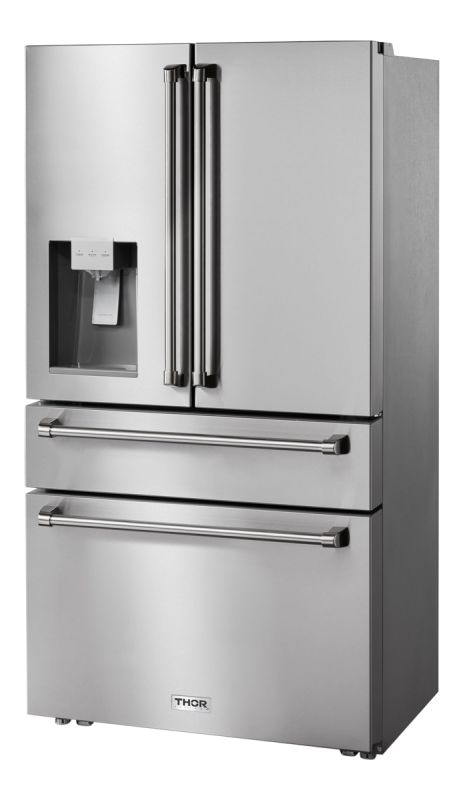 36 Inch Professional French Door Refrigerator With Ice And Water Dispenser view 2