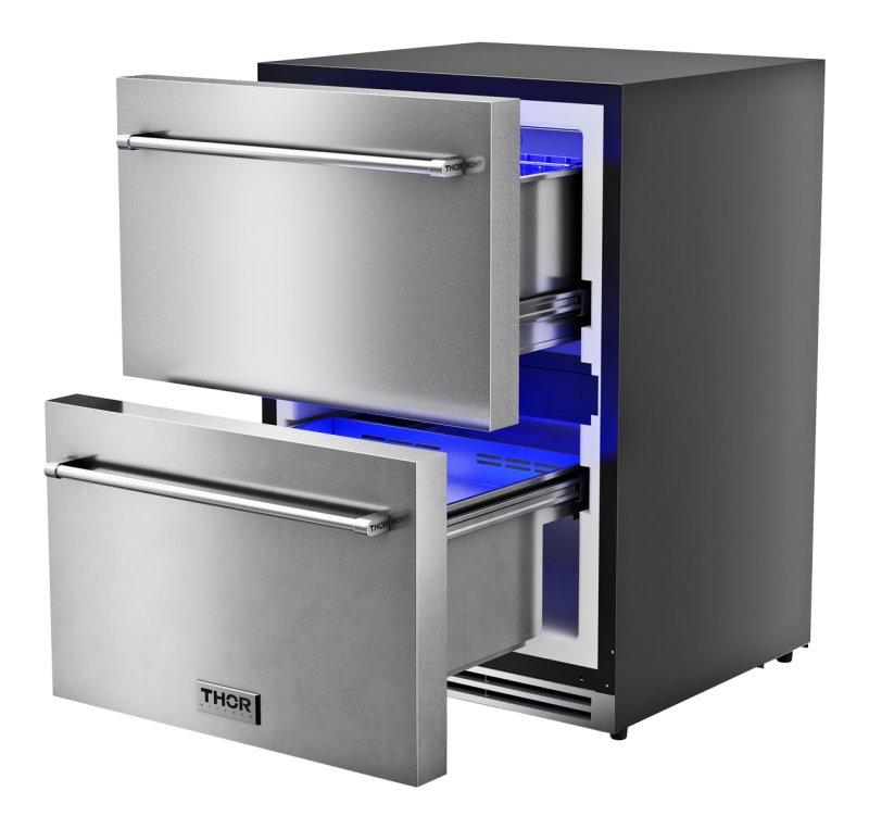 24 Inch Indoor Outdoor Freezer Drawer Thor Kitchen TRZ24U