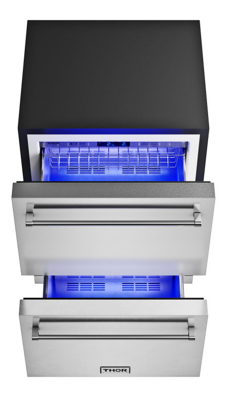 24 Inch Indoor Outdoor Freezer Drawer Thor Kitchen TRZ24U