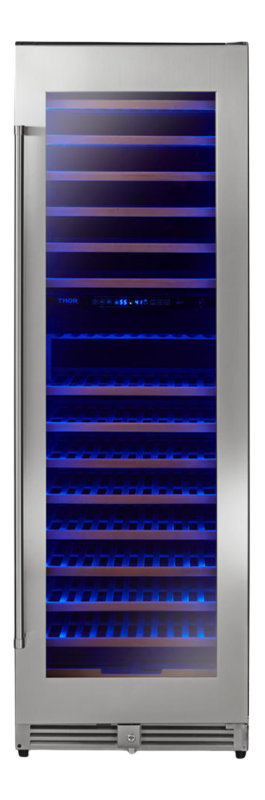 24 Inch Dual Zone Wine Cooler, 162 Wine Bottle Capacity TWC2403DI