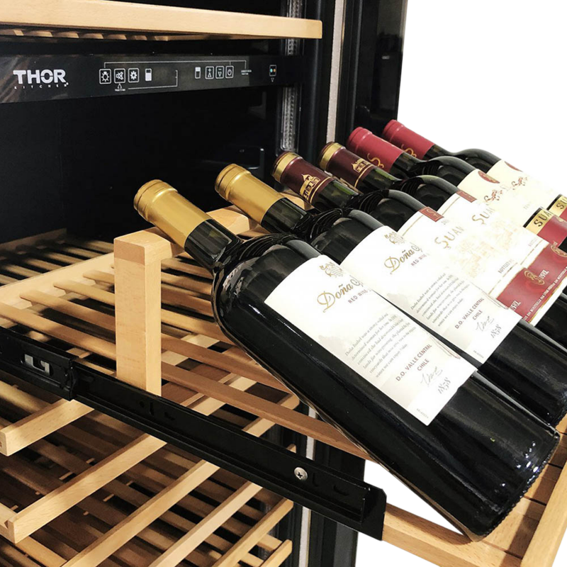 24 Inch Dual Zone Wine Cooler, 162 Wine Bottle Capacity TWC2403DI