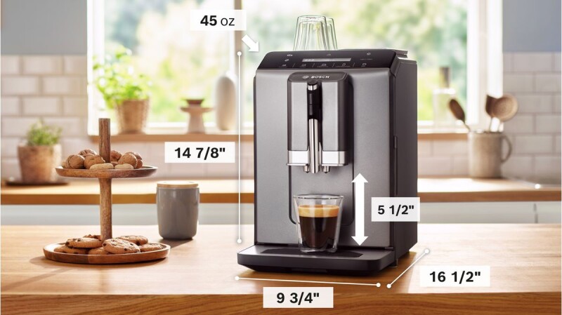 300 Series Fully Automatic Espresso Machine VeroCafe, Removable Water Tank TIU20508