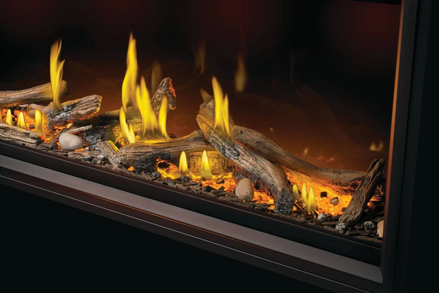 Tall Linear Vector™ 74 with Luminous Logs TLV74L