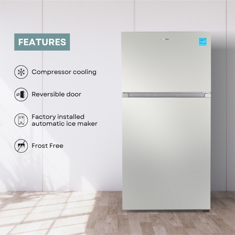 Conserv 30in Refrigerator 18cf Top Freezer INSTALLED ICE MAKER E-Star 110V TMRI180S