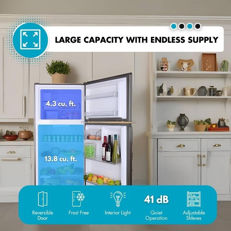 Conserv 30in Refrigerator 18cf Top Freezer INSTALLED ICE MAKER E-Star 110V TMRI180S