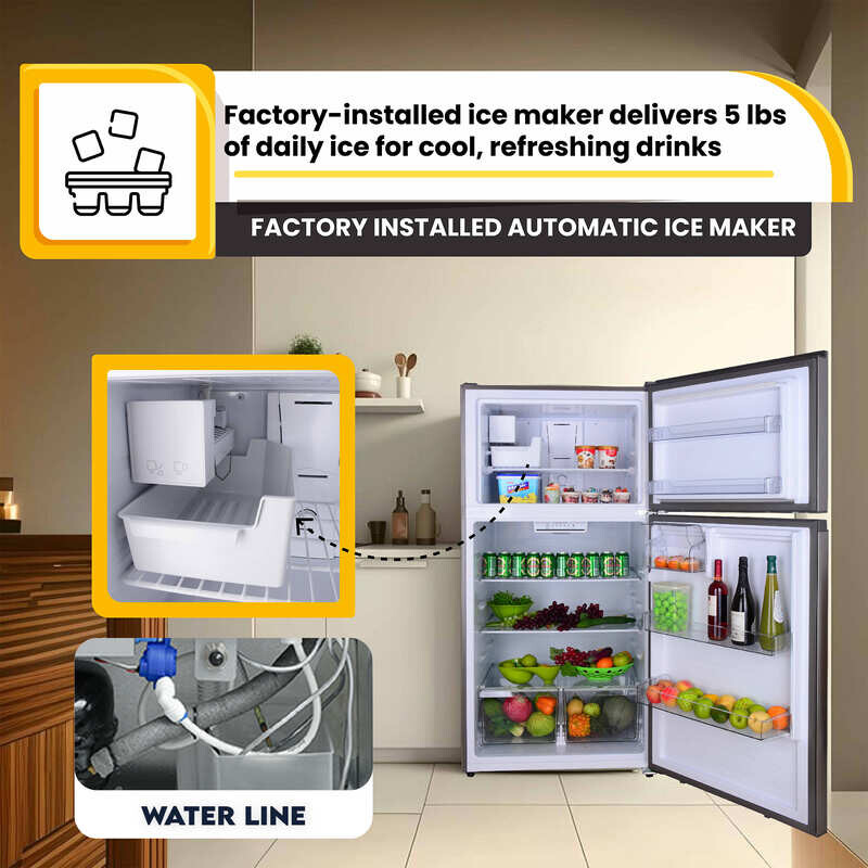 Conserv 33in Refrigerator 21cf Top Freezer INSTALLED ICE MAKER E-Star 110V TMRI210S