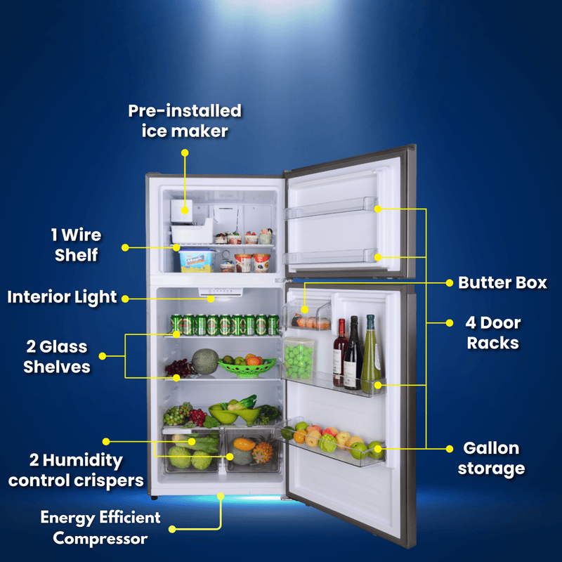 Conserv 33in Refrigerator 21cf Top Freezer INSTALLED ICE MAKER E-Star 110V TMRI210S