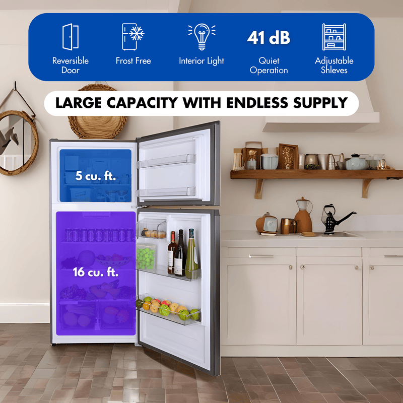 Conserv 33in Refrigerator 21cf Top Freezer INSTALLED ICE MAKER E-Star 110V TMRI210S
