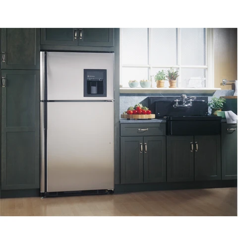 GE Profile Performance 21.7 Cu. Ft. CustomStyle No-Frost Top-Freezer Refrigerator with Dispenser TNS22PRCRBS