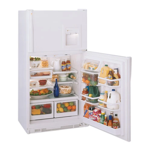 GE Profile Performance 21.7 Cu. Ft. Top-Freezer No-Frost CustomStyle Refrigerator with Dispenser TNX22PRCRWW
