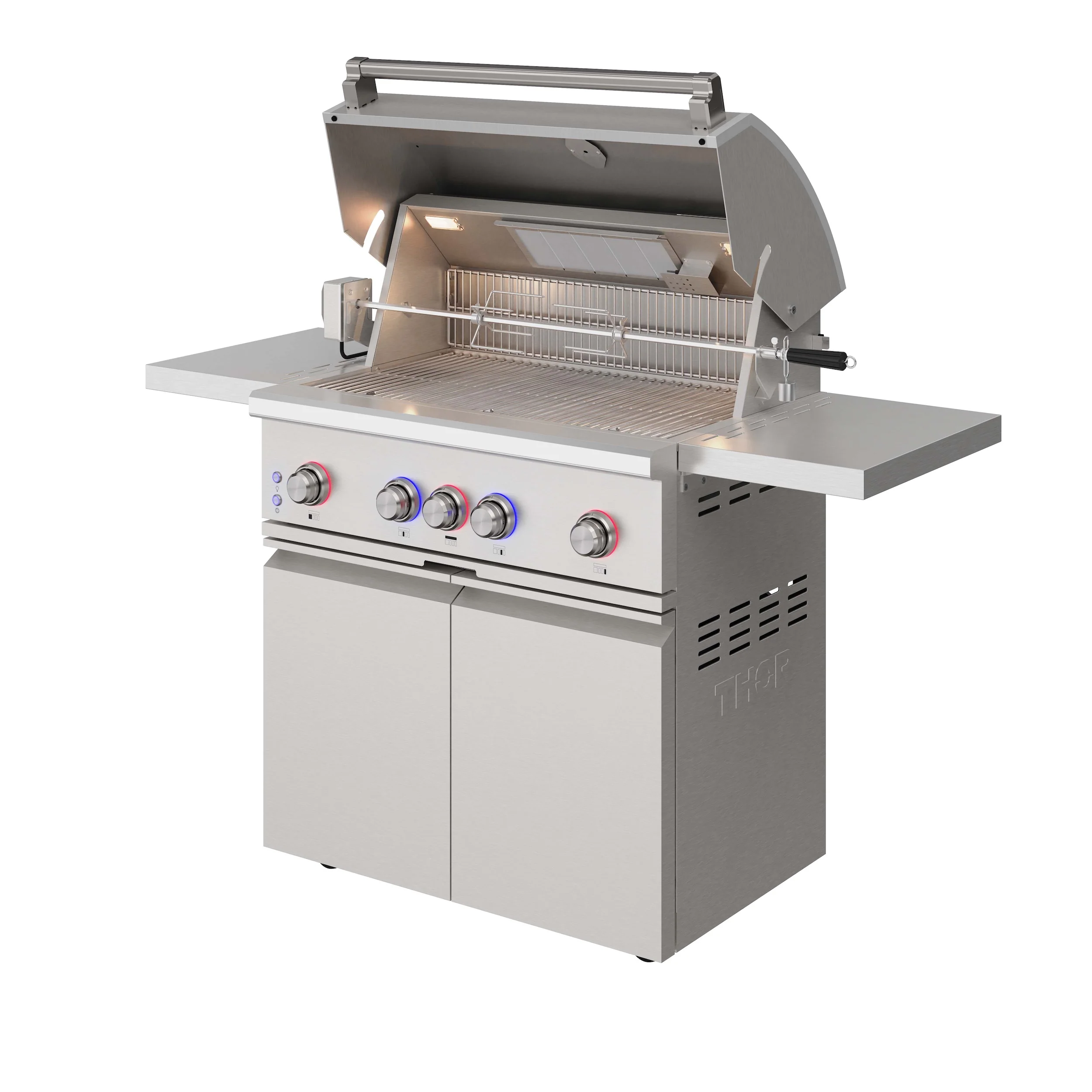 36 Inch 4 Burners Built In Gas Grill On Cart With Sear/rear Infrared Burner & Rotisserie Natural Gas TPG3601