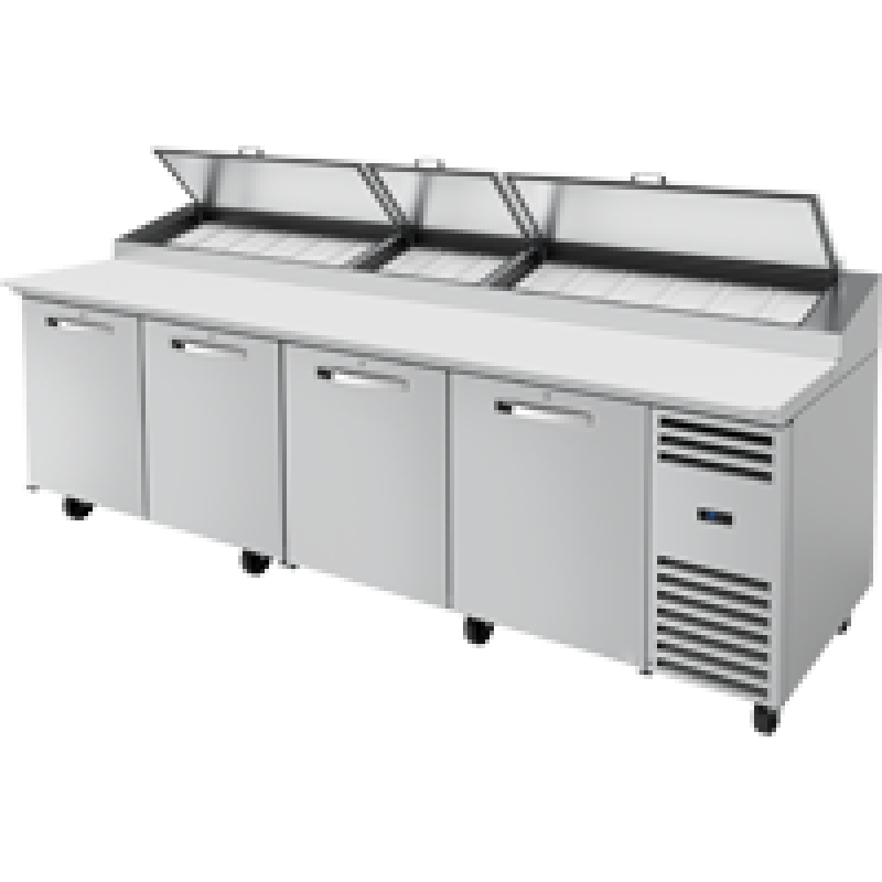 Solid Door Pizza Prep Table with Angled Top and Hydrocarbon Refrigerant~Spec Package 3 TPPAT119HCSPEC3