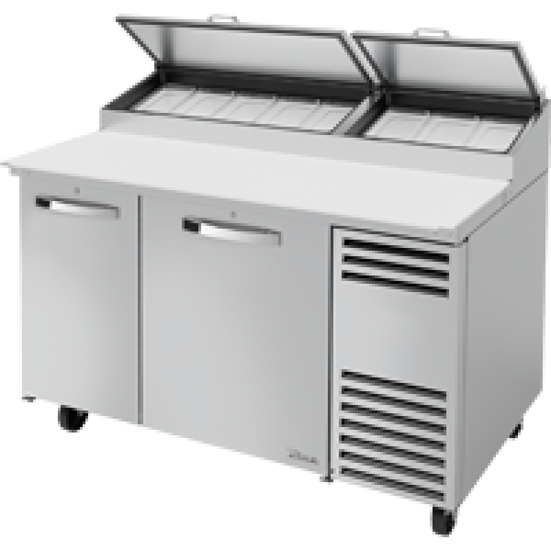 Solid Door Pizza Prep Table with Angled Top and Hydrocarbon Refrigerant~Spec Package 3 TPPAT60HCSPEC3