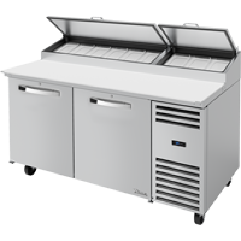 Solid Door Pizza Prep Table with Angled Top and Hydrocarbon Refrigerant~Spec Package 3 TPPAT67HCSPEC3