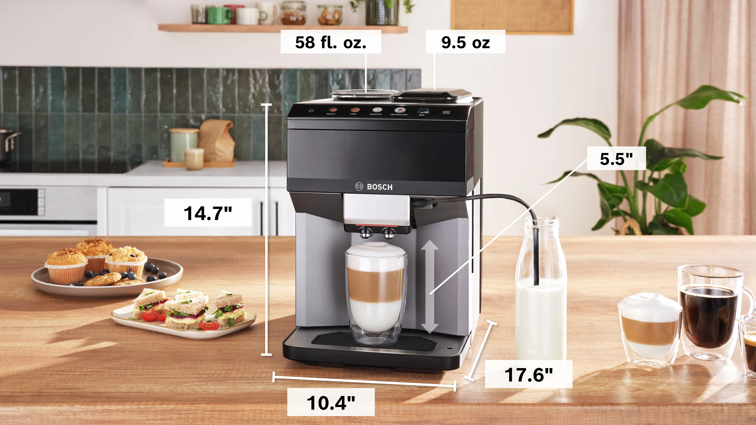 500 Series Fully Automatic Espresso Machine 500 Series VeroCafe, Removable Water Tank TPU40508