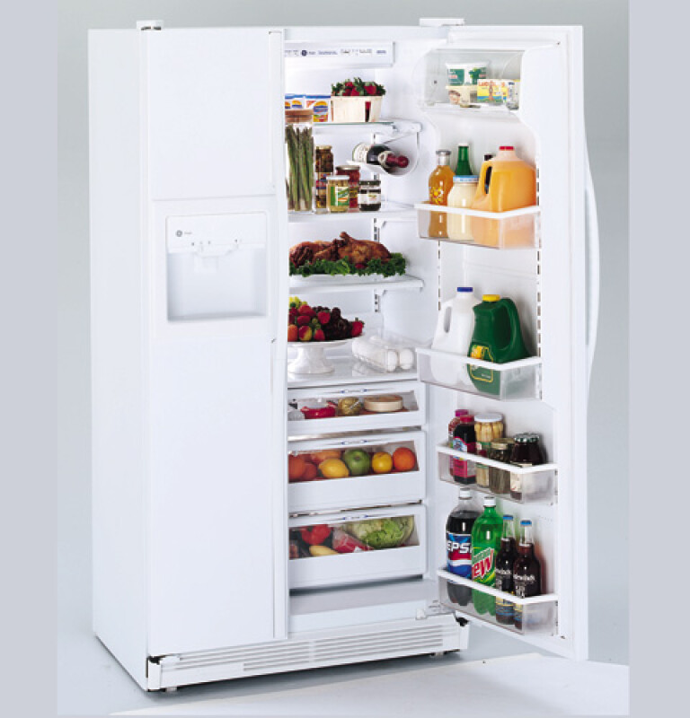 GE 21.0 Cu. Ft. CustomStyle Side-by-Side Refrigerator TPX21BRDWW