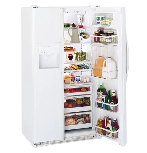 GE Profile Performance 23.7 Cu. Ft. CustomStyle Side-by-Side Refrigerator w/ Refreshment Center & Electronic Monitor TPX24PBDWW