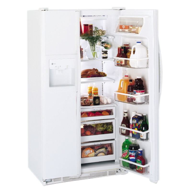 GE Profile GE 23.7 Cu. Ft. CustomStyle Side-by-Side Refrigerator White TPX24PRDWW Picture 1