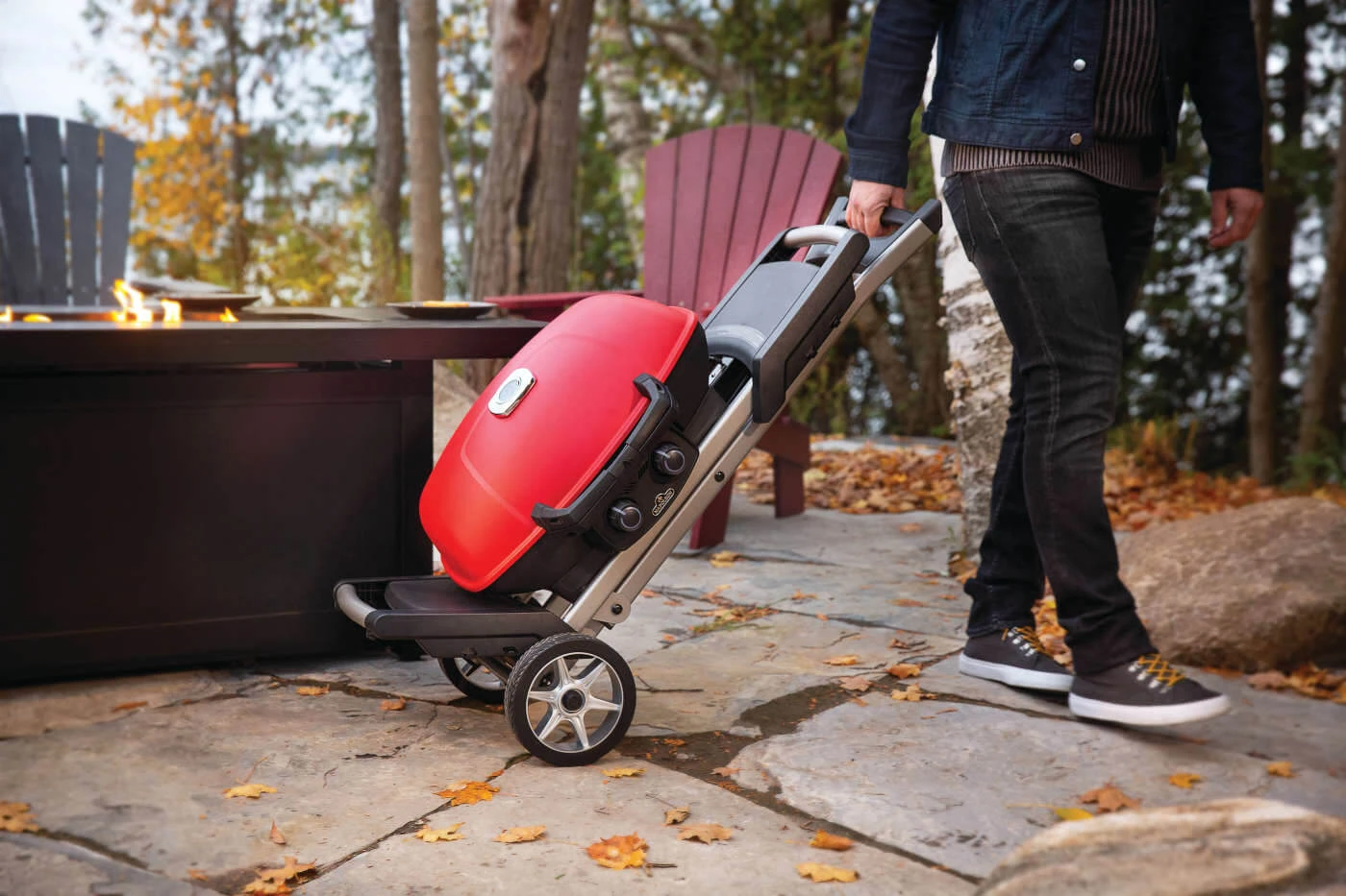 TravelQ™ 285X with Scissor Cart and Griddle TQ285XRD1A