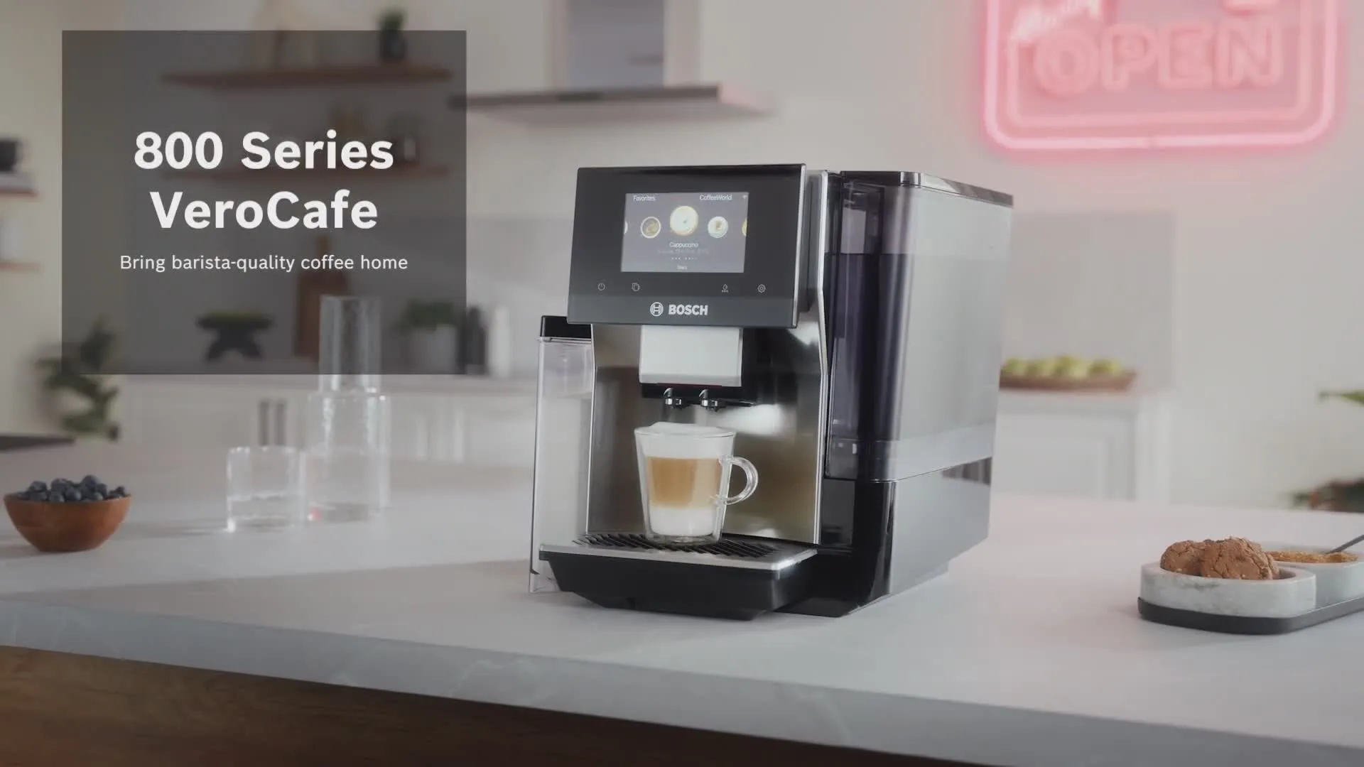 800 Series Fully Automatic Espresso Machine VeroCafe, Removable Water Tank TQU60705