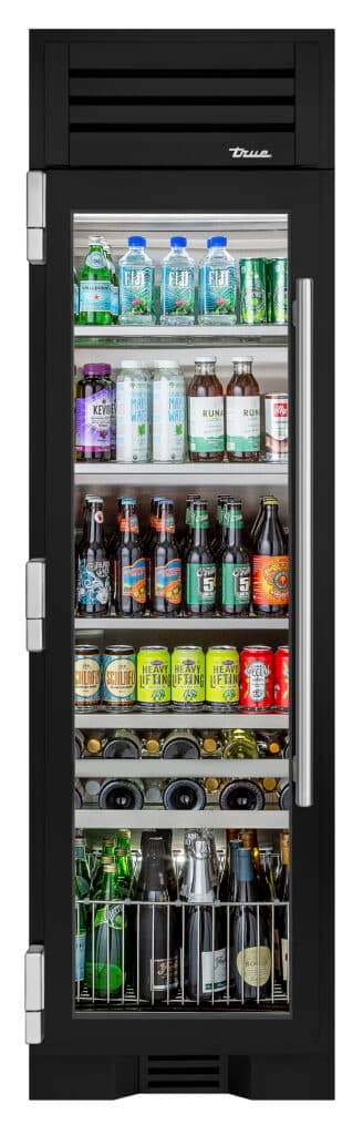 Beverage Column, Left Hinged, Matte Black TR24BEVLSGA027H04