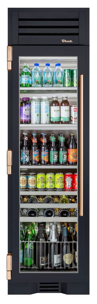 Beverage Column, Left Hinged, Juniper, Copper Hardware TR24BEVLSGA104H03