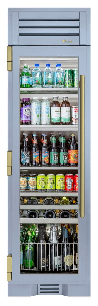 Beverage Column, Left Hinged, Bluestone, Brass Hardware TR24BEVLSGA152H01