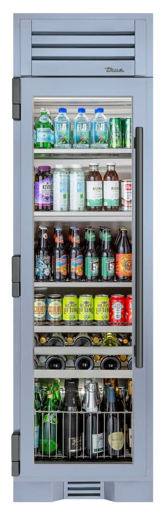 Beverage Column, Left Hinged, Bluestone, Pewter Hardware TR24BEVLSGA152H05