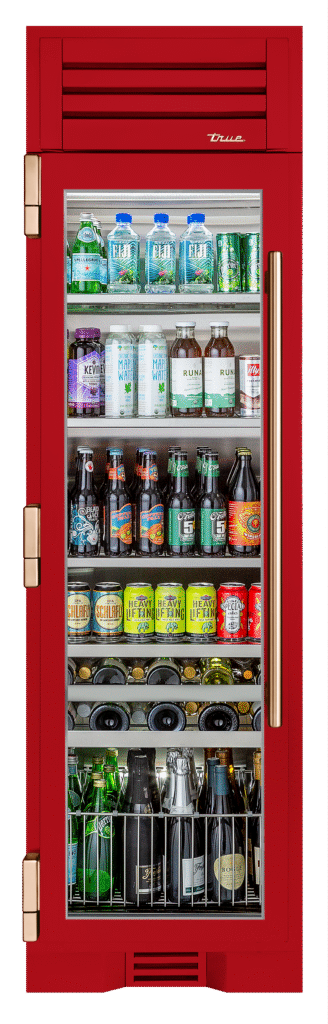 Beverage Column, Left Hinged, Crimson, Copper Hardware TR24BEVLSGA193H03