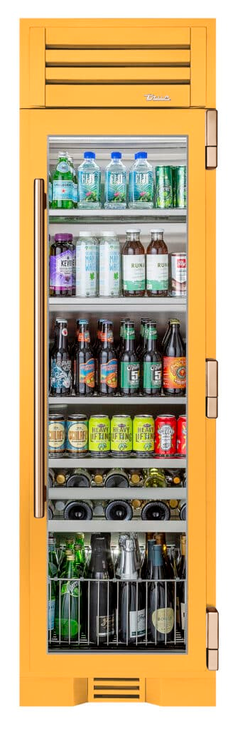 Beverage Column, Right Hinged, Saffron, Copper Hardware TR24BEVRSGA103H03