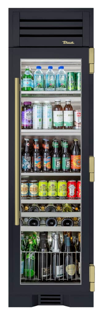 Beverage Column, Right Hinged, Juniper, Brass Hardware TR24BEVRSGA104H01
