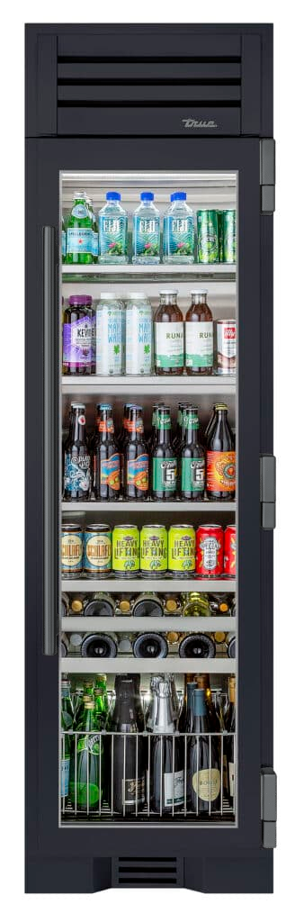 Beverage Column, Right Hinged, Juniper, Pewter Hardware TR24BEVRSGA104H05