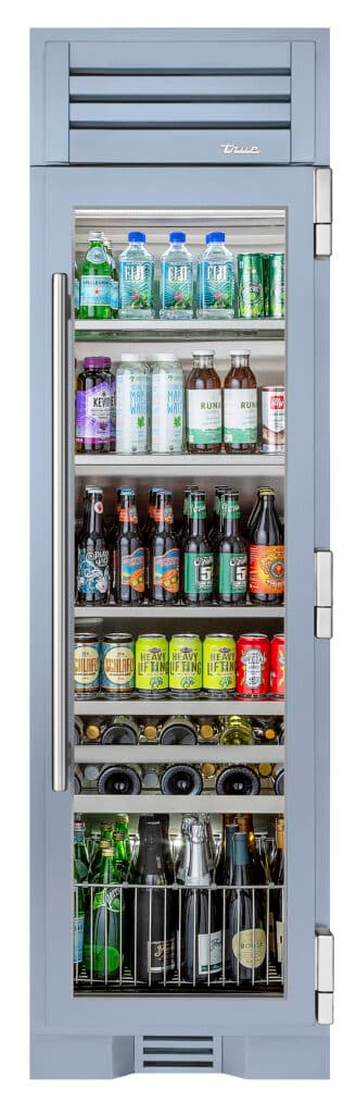 Beverage Column, Right Hinged, Bluestone, Chrome Hardware TR24BEVRSGA152H02