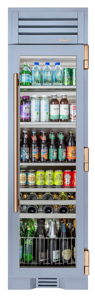 Beverage Column, Right Hinged, Bluestone, Copper Hardware TR24BEVRSGA152H03