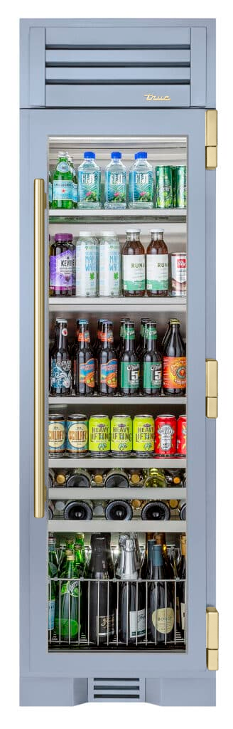 Beverage Column, Right Hinged, Bluestone, Gold Hardware TR24BEVRSGA152H08