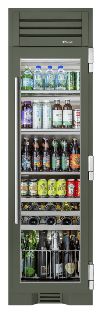 Beverage Column, Right Hinged, Olive, Chrome Hardware TR24BEVRSGA238H02