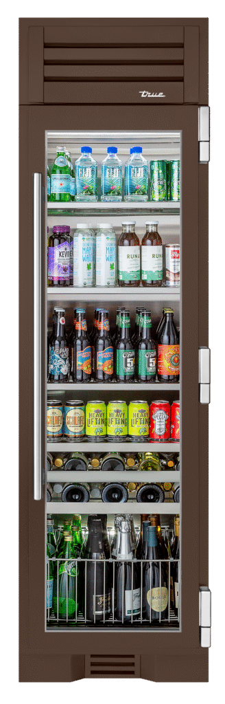 Beverage Column, Right Hinged, Espresso, Chrome Hardware TR24BEVRSGA305H02