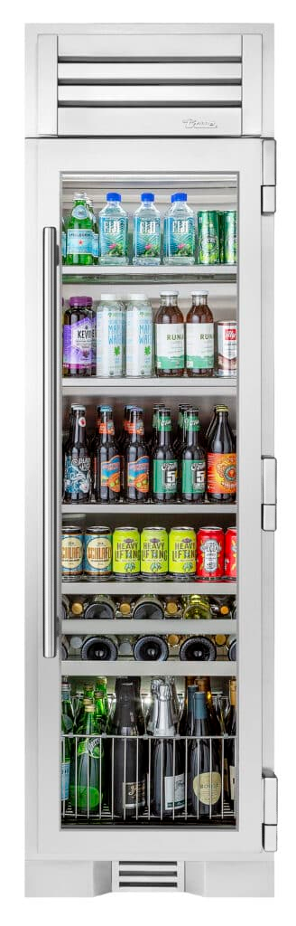 Beverage Column, Right Hinged, Chrome Hardware TR24BEVRSGAH02