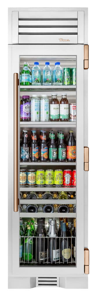 Beverage Column, Right Hinged, Copper Hardware TR24BEVRSGAH03