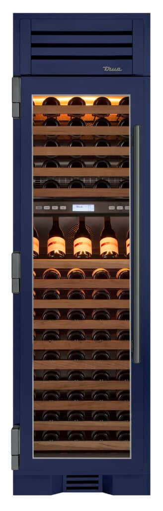 Wine Column, Left Hinged, Cobalt, Pewter Hardware TR24DZWLSGA078H05