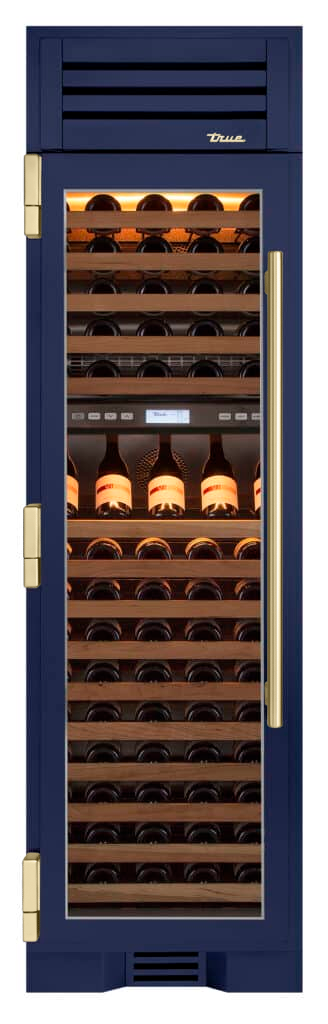 Wine Column, Left Hinged, Cobalt, Gold Hardware TR24DZWLSGA078H08