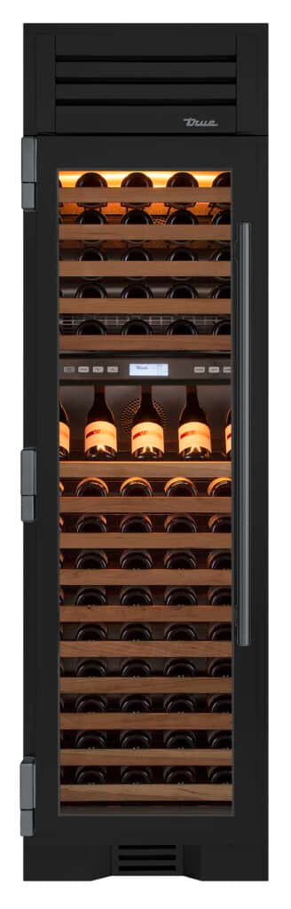 Wine Column, Left Hinged, Ultra Matte Black, Pewter Hardware TR24DZWLSGA085H05