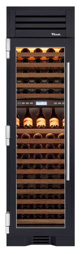 Wine Column, Left Hinged, Juniper, Chrome Hardware TR24DZWLSGA104H02