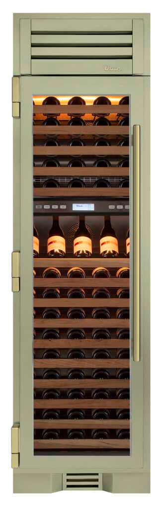 Wine Column, Left Hinged, Sage, Brass Hardware TR24DZWLSGA129H01