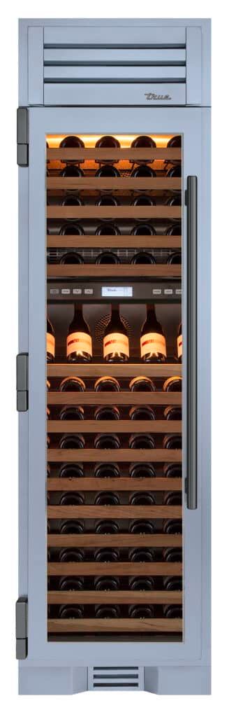 Wine Column, Left Hinged, Bluestone, Pewter Hardware TR24DZWLSGA152H05