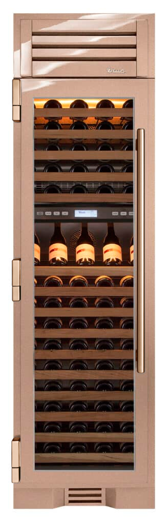 Wine Column, Left Hinged, Champagne, Copper Hardware TR24DZWLSGA179H03